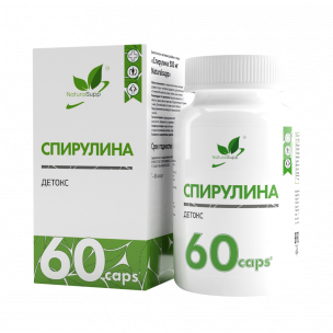 Natural Supp Spirulina, 60 капсул