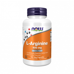 NOW L-Arginine 500 mg, 100 капсул