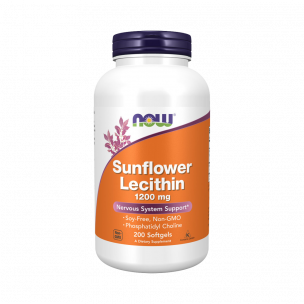 NOW Sunflower Lecithin 1200 mg, 200 капсул