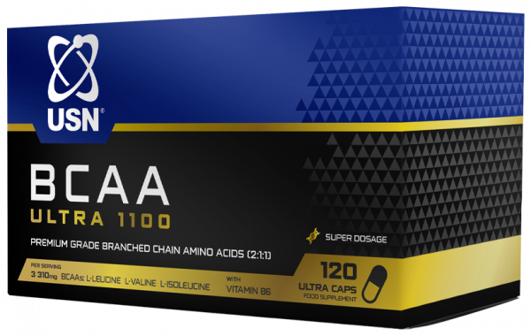 USN BCAA Ultra 1100, БЦAA Ультра 1100, 120 капсул
