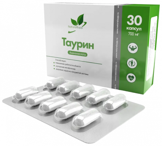 Natural Supp Taurine, 30 капсул
