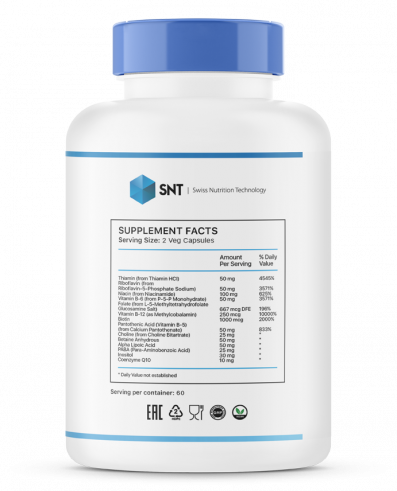 SNT Coenzyme B-complex, Коэнзим Б-комплекс, 120 капсул