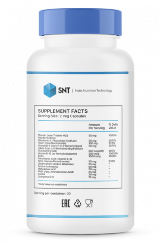SNT Coenzyme B-Complex, 60 капсул