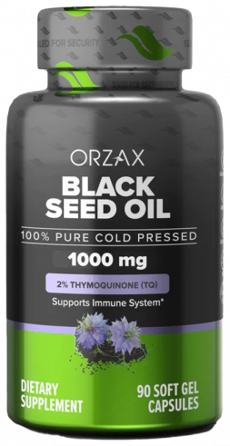 Orzax Black Seed Oil, Масло Черного Тмина 1000 мг, 90 капсул