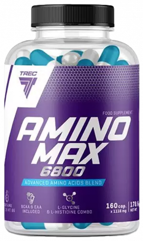 Trec Nutrition Amino Max 6800, Гидролизат сывороточного белка, 160 капсул