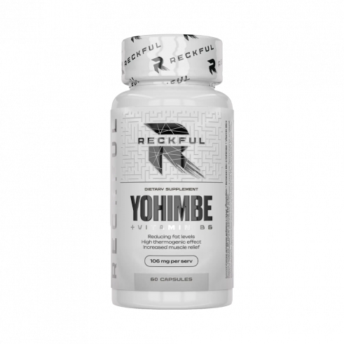 Reckful Yohimbe + Vitamin B6, Йохимбин + Витамин В6, 60 капсул