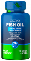 Orzax Fish Oil, Фиш Ойл (Рыбий жир), 120 капсул