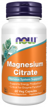 NOW Magnesium Citrate, Магния цитрат, 60 капсул