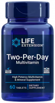 Life Extension Two-Per-Day Multivitamin, Мультивитамины, 60 таблеток